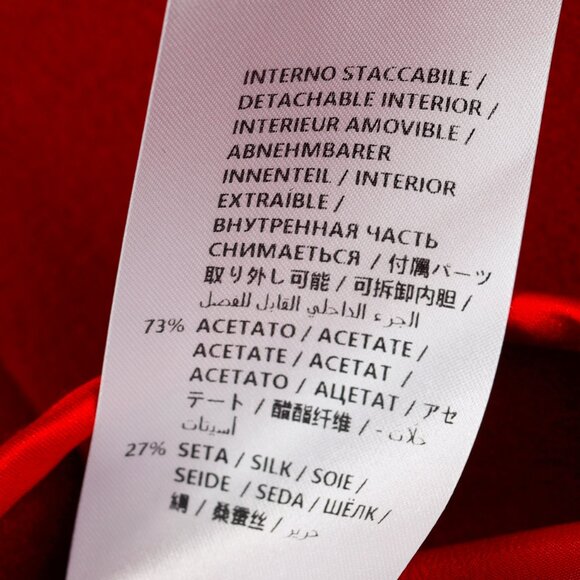 Gucci AW/19 Runway Red Wool Satin-Trim Cowl-Neck Dress - Picture 12 of 15